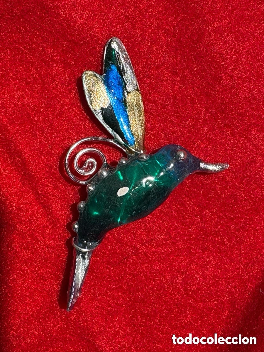 Joalharia: Colgante de cristal soplado en forma de colibr&iacute; (A13)