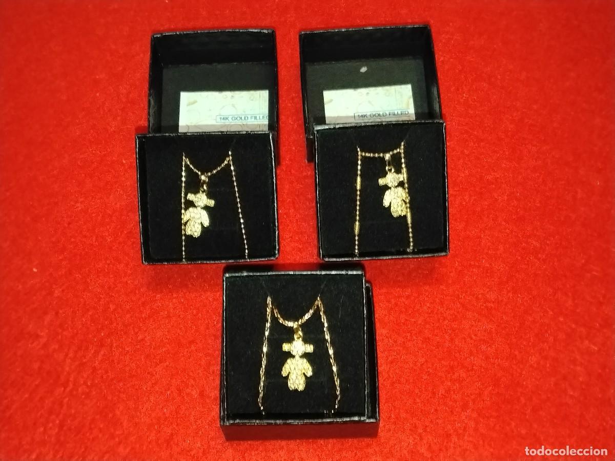 Jewelry: LOTE DE 3 CONJUNTOS DE COLLARES CON COLGANTE DISE&Ntilde;O NI&Ntilde;A EN GOLD FILLED 14K