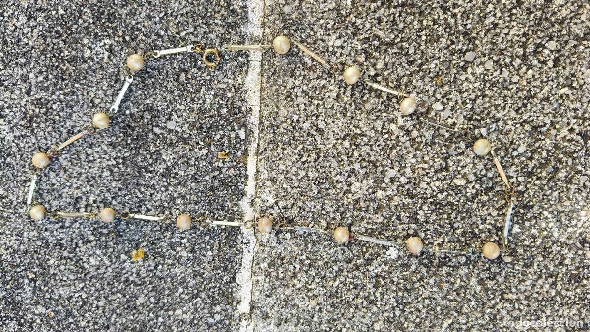 Jewelry: Collier vintage perle et argent massif 40 cm