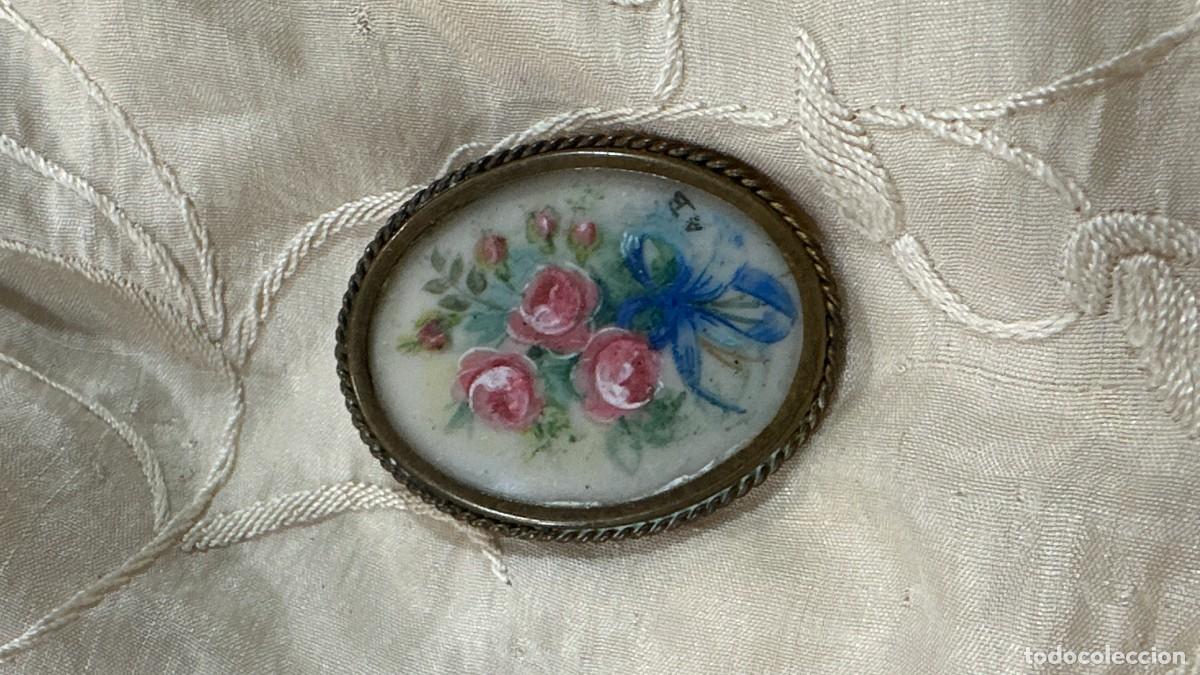 Joyeria: Antiguo broche de porcelana - Foto 3