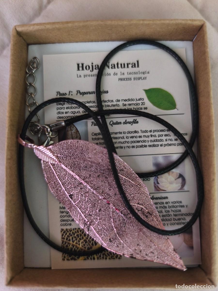 Joaillerie: Bonito colgante de hoja natural.