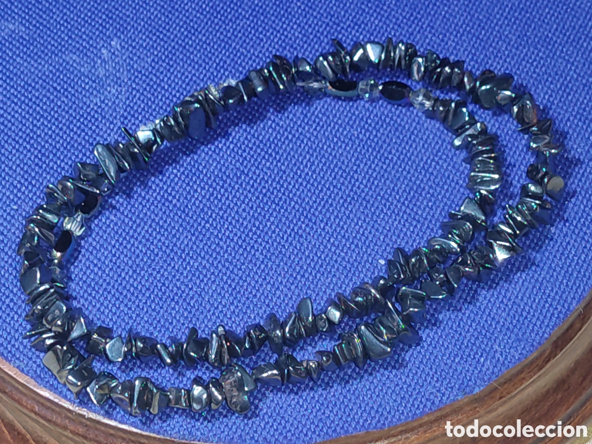 Joyeria: Collar de pepitas de Hematita.Vintage. - Foto 3