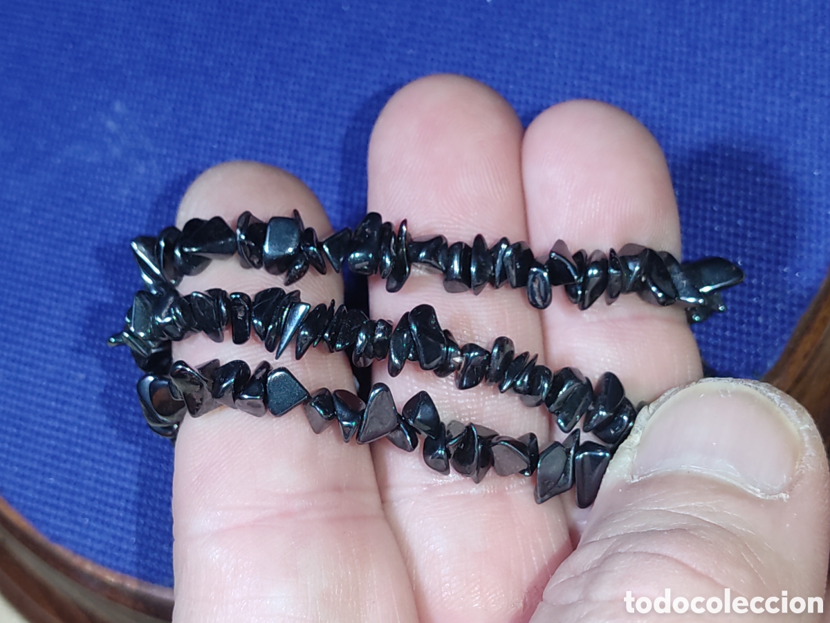 Joyeria: Collar de pepitas de Hematita.Vintage. - Foto 4