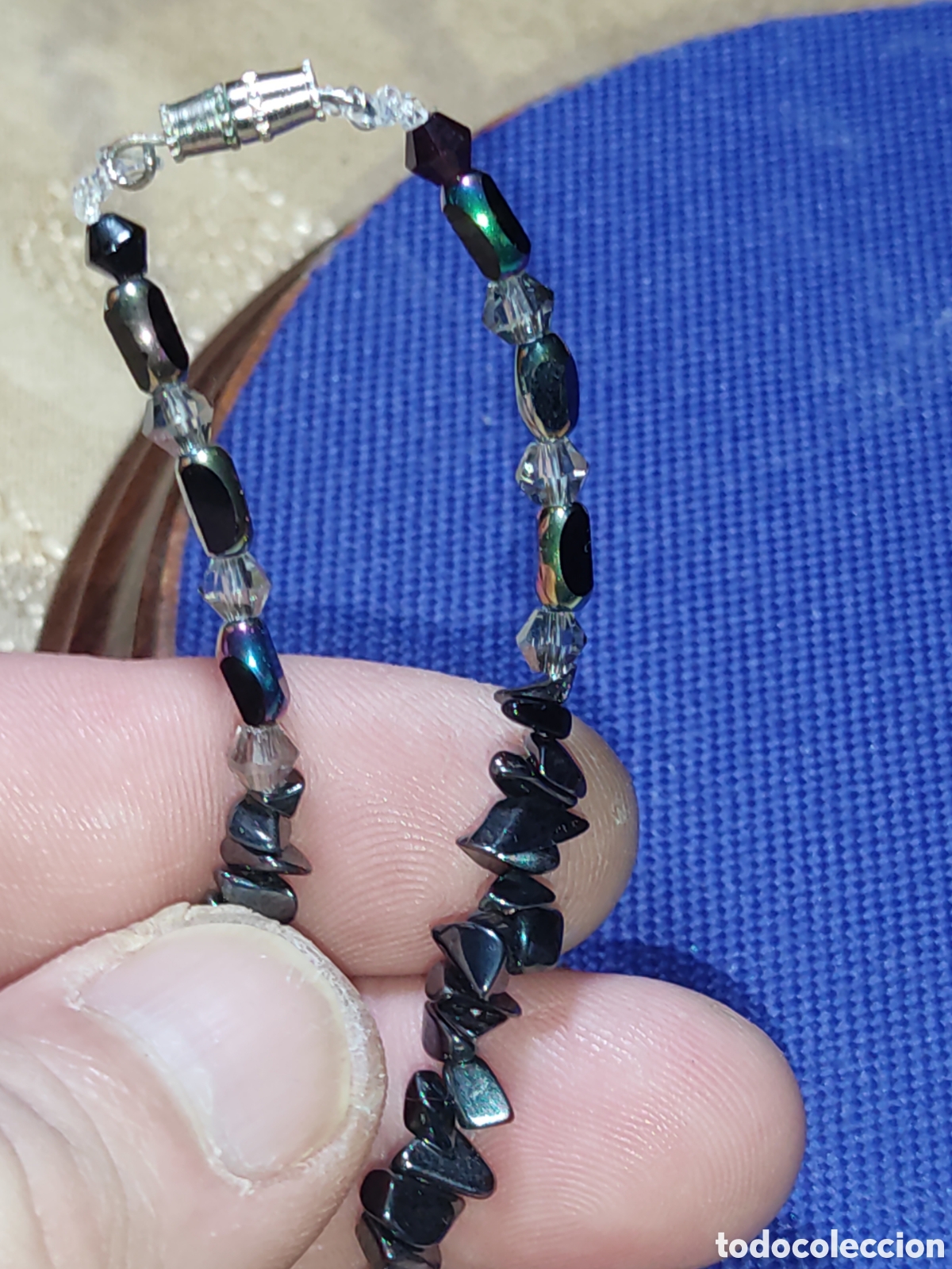 Joyeria: Collar de pepitas de Hematita.Vintage. - Foto 5