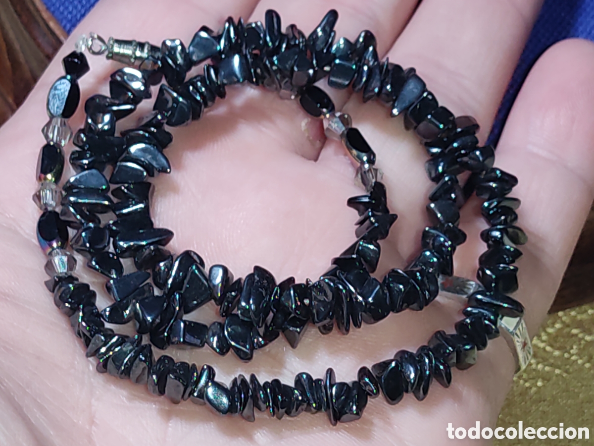 Joyeria: Collar de pepitas de Hematita.Vintage. - Foto 6