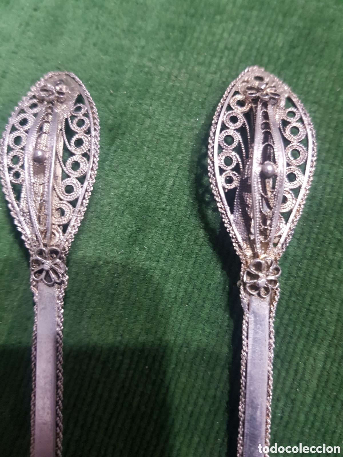 Joyeria: Cubiertos con filigranas postre de plata 830 pureza - Foto 2