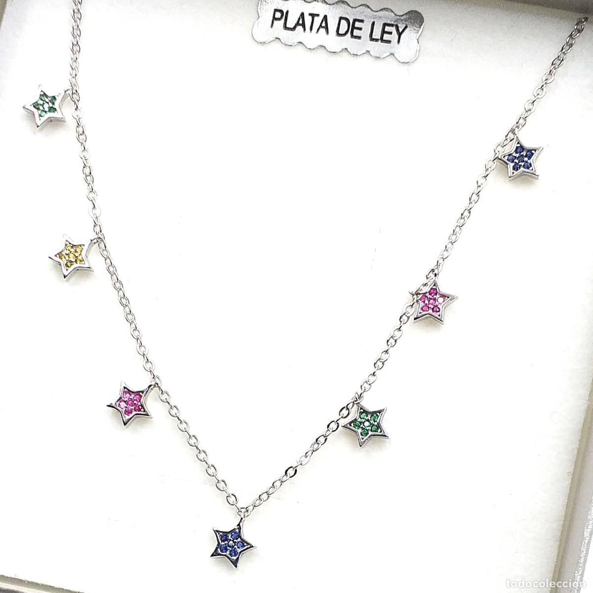 Joyeria: Gargantilla con estrellas, Plata de Ley y circonitas - Foto 1