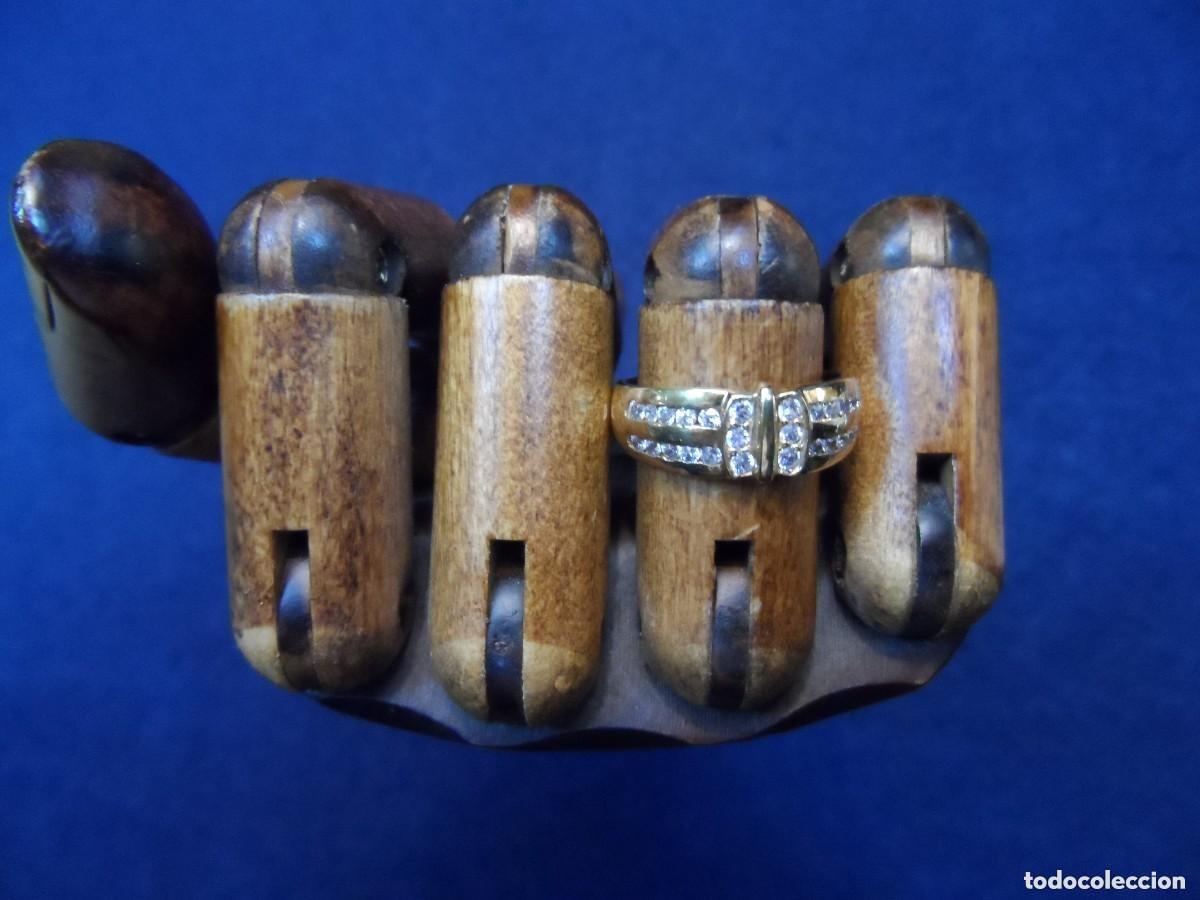 Joalharia: ANILLO DE PLATA CHAPADA EN ORO AMARILLO 18K 4 BANDAS DE CIRCONITAS. PLATA DE LEY