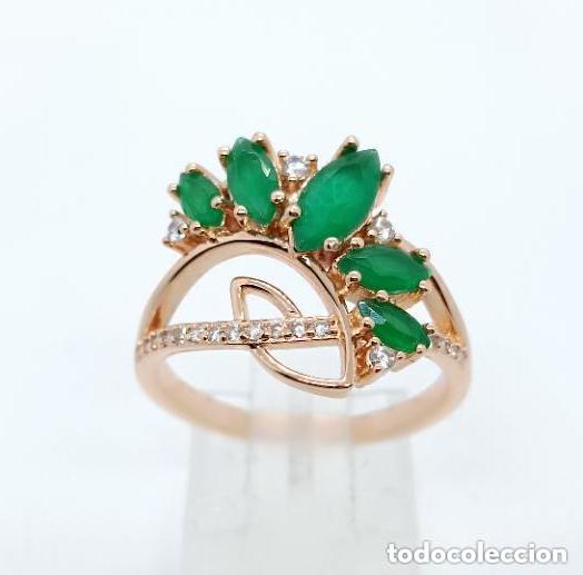 Joyeria: Maravilloso anillo en anillo de lujo en oro amarillo de 14 quilates con rub&iacute;s talla marques