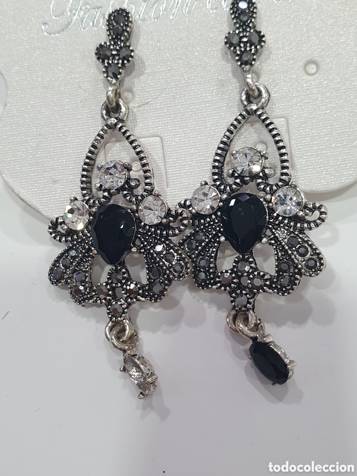 Joyeria: Pendientes metal y piedras. (L127) - Foto 2