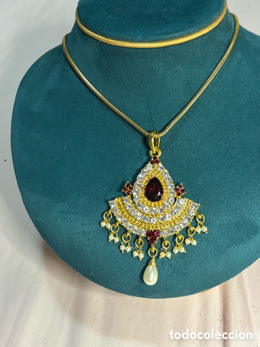 Joyeria: Colgante dorado pedrer&iacute;a - Foto 1