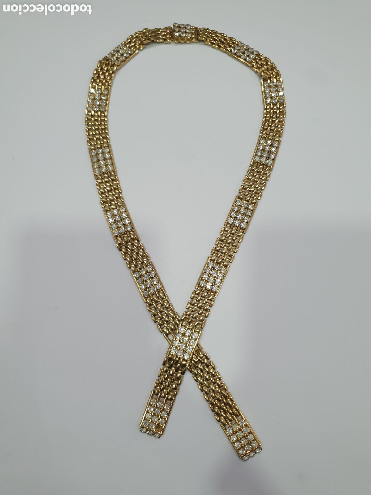 Jewelry: Gargantilla dorada con pedrer&iacute;a. (L65)