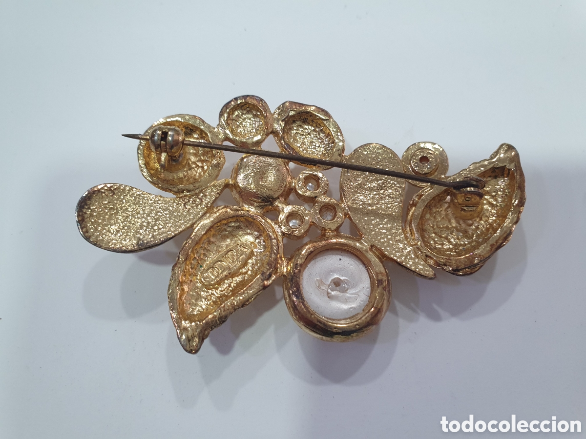 Joyeria: Broche dorado vintage. (L57) - Foto 3