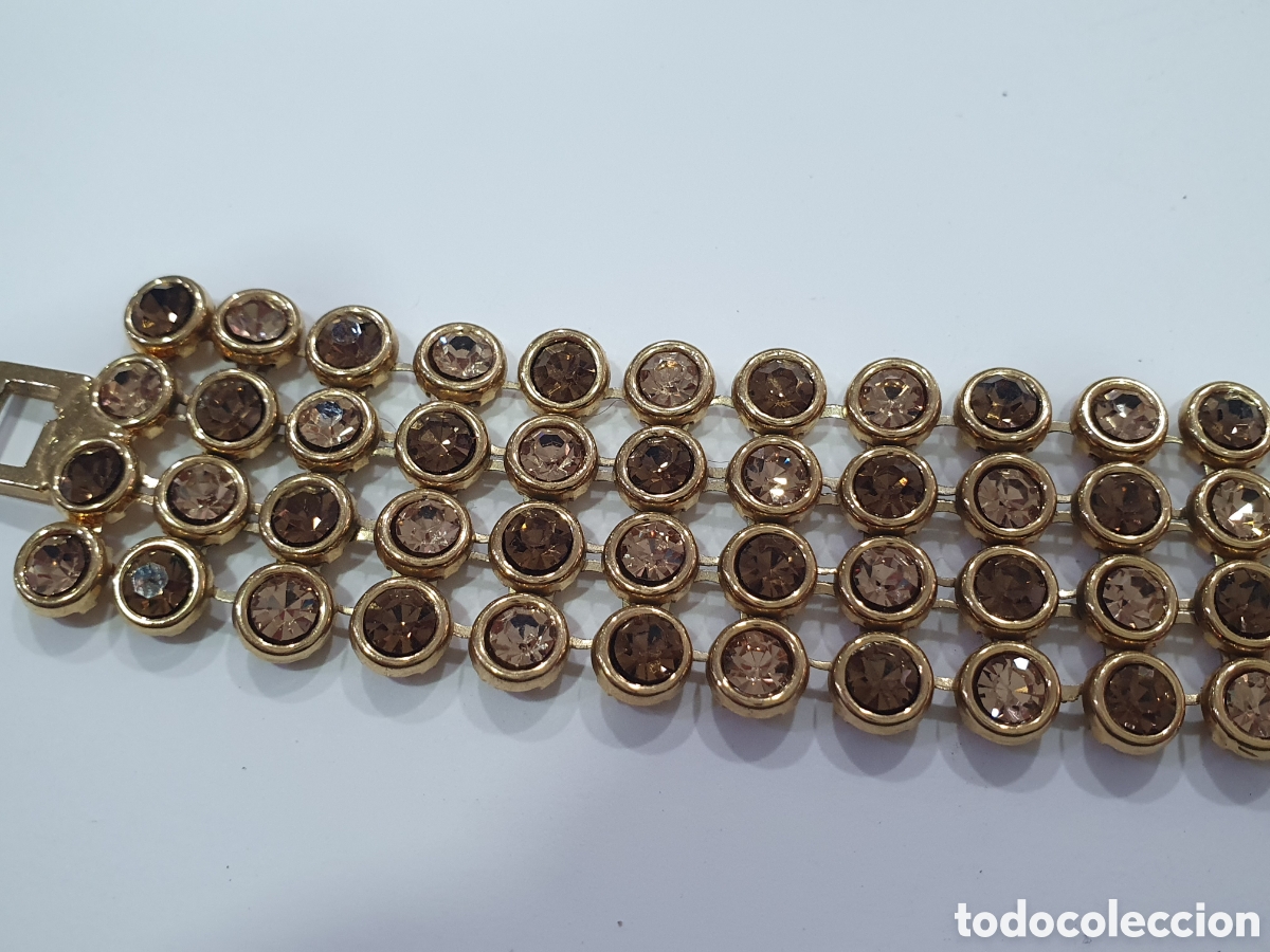 Joyeria: Pulsera dorada con pedrer&iacute;a. (L65) - Foto 2