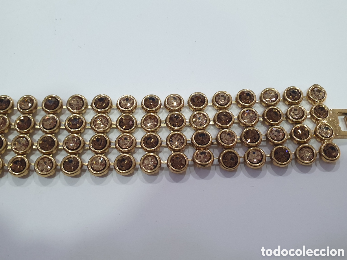 Joyeria: Pulsera dorada con pedrer&iacute;a. (L65) - Foto 3