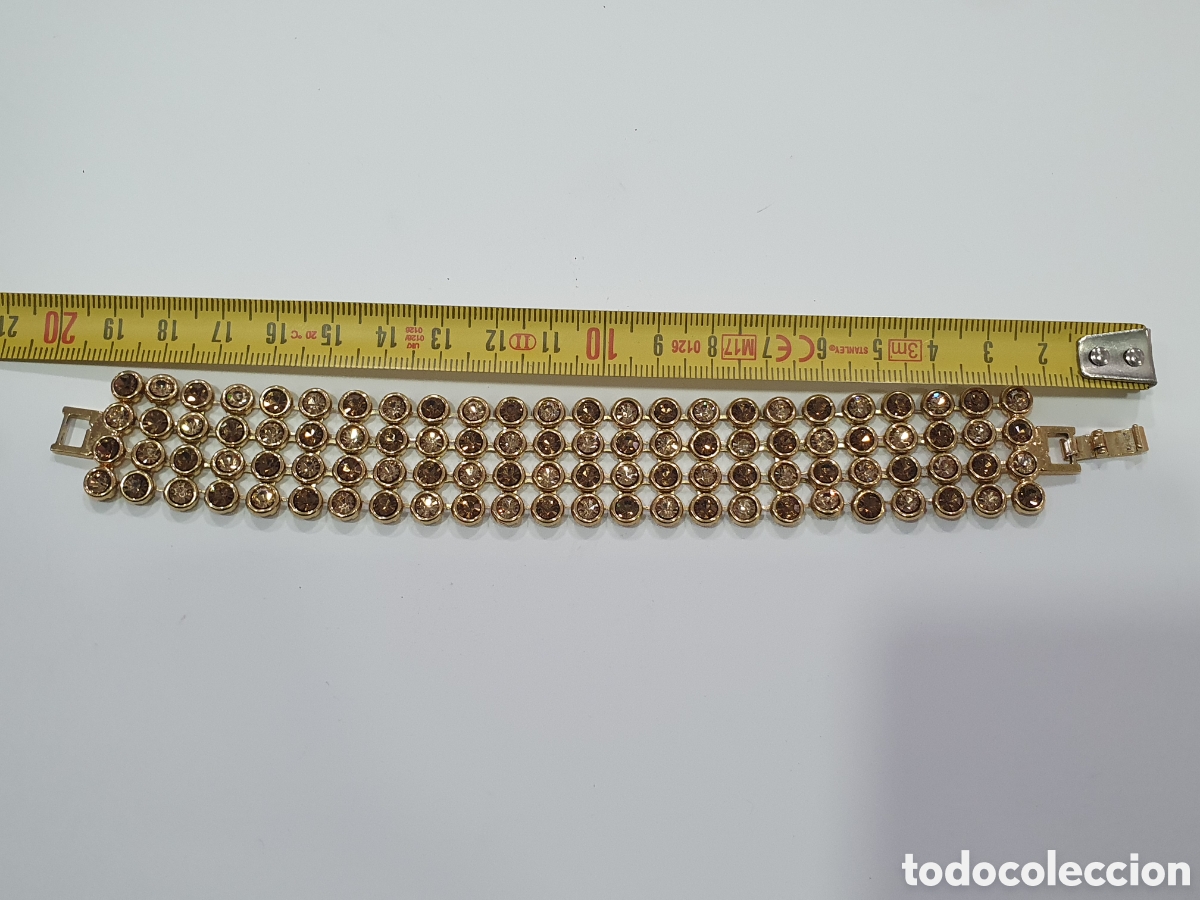 Joyeria: Pulsera dorada con pedrer&iacute;a. (L65) - Foto 4