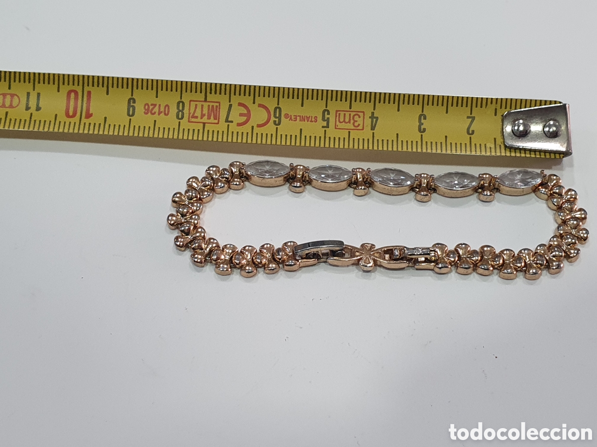 Joyeria: Pulsera dorada con piedras. (L65) - Foto 2