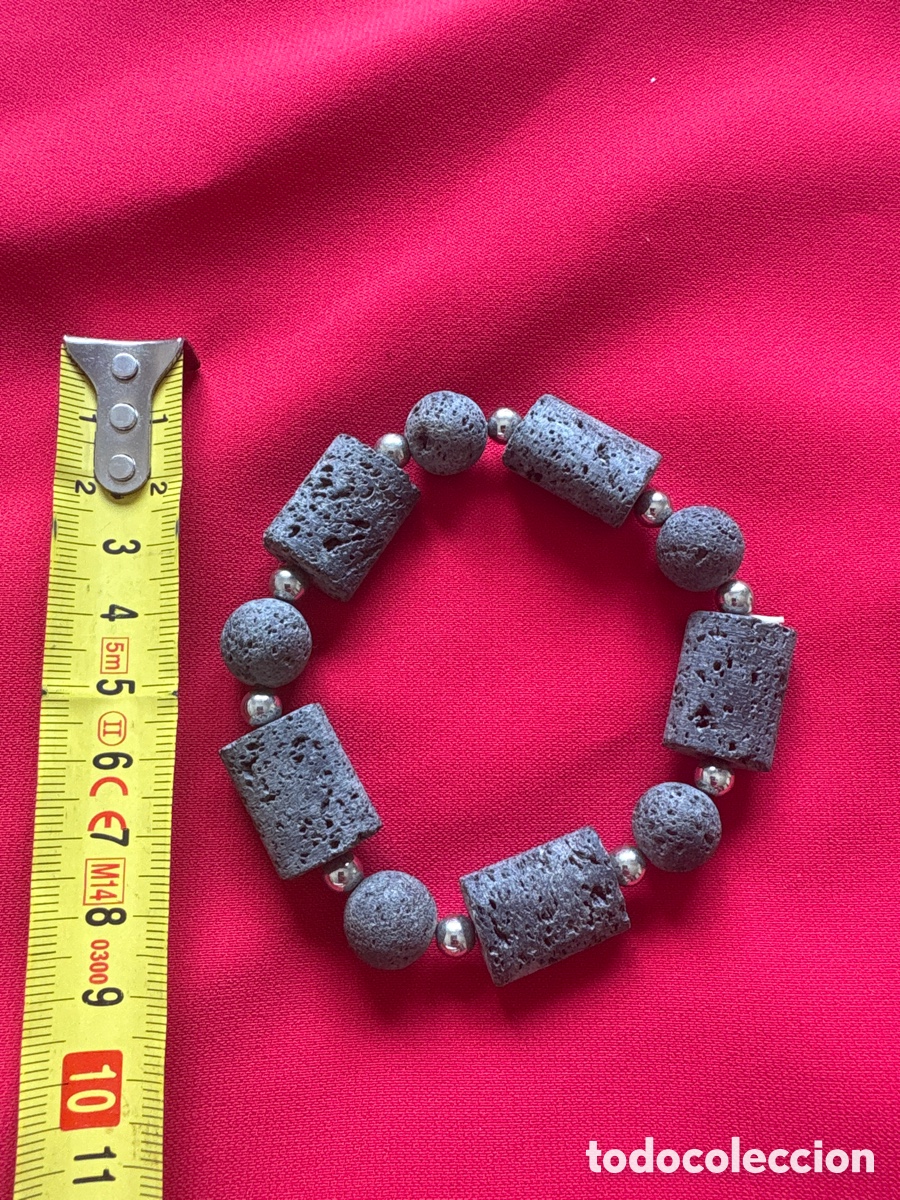Joyeria: Pulsera el&aacute;stica con piedra volc&aacute;nica (A5) - Foto 2