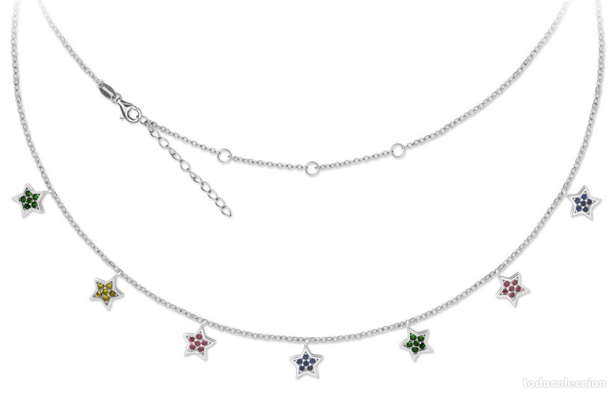 Joyeria: Gargantilla con estrellas, Plata de Ley y circonitas - Foto 3