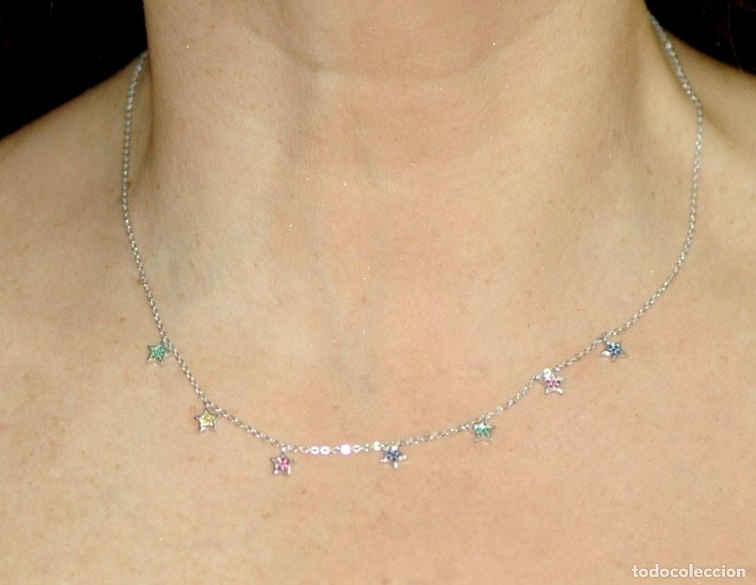 Joyeria: Gargantilla con estrellas, Plata de Ley y circonitas - Foto 2