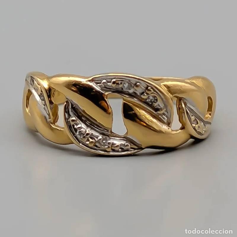 Joyeria: Anel com padr&atilde;o em ouro 18 quilates, 5,69 gramas, 16,75mm