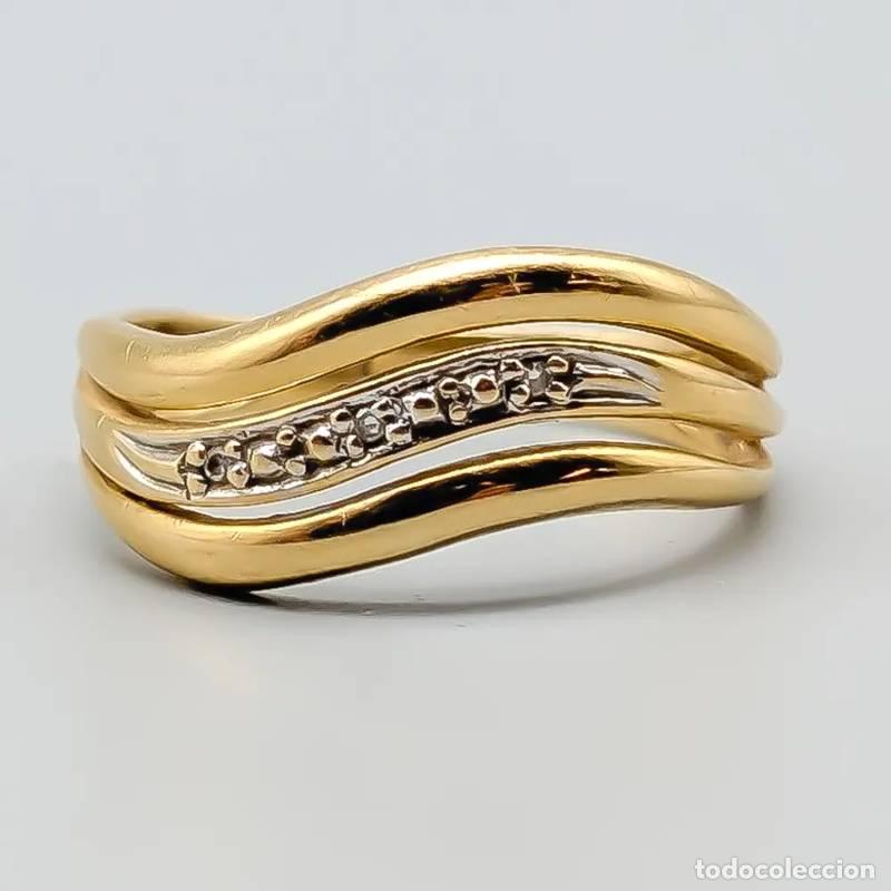 Joalharia: Anel da av&oacute; em ouro 18 quilates com pedra azul, 1,56 gramas, 17,25mm