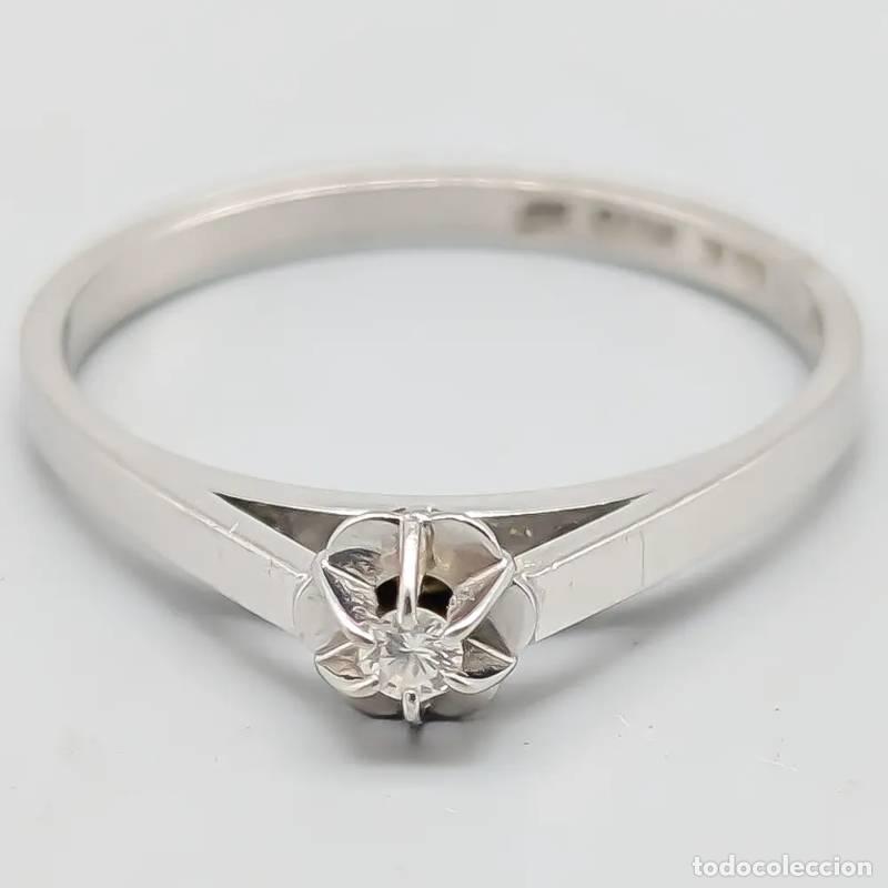 Schmuck: Anel de diamantes em ouro 18 quilates, 2,12 gramas, 16mm