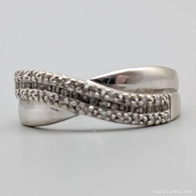 Schmuck: Anel de diamantes em ouro 18 quilates, 5,08 gramas, 17,5mm