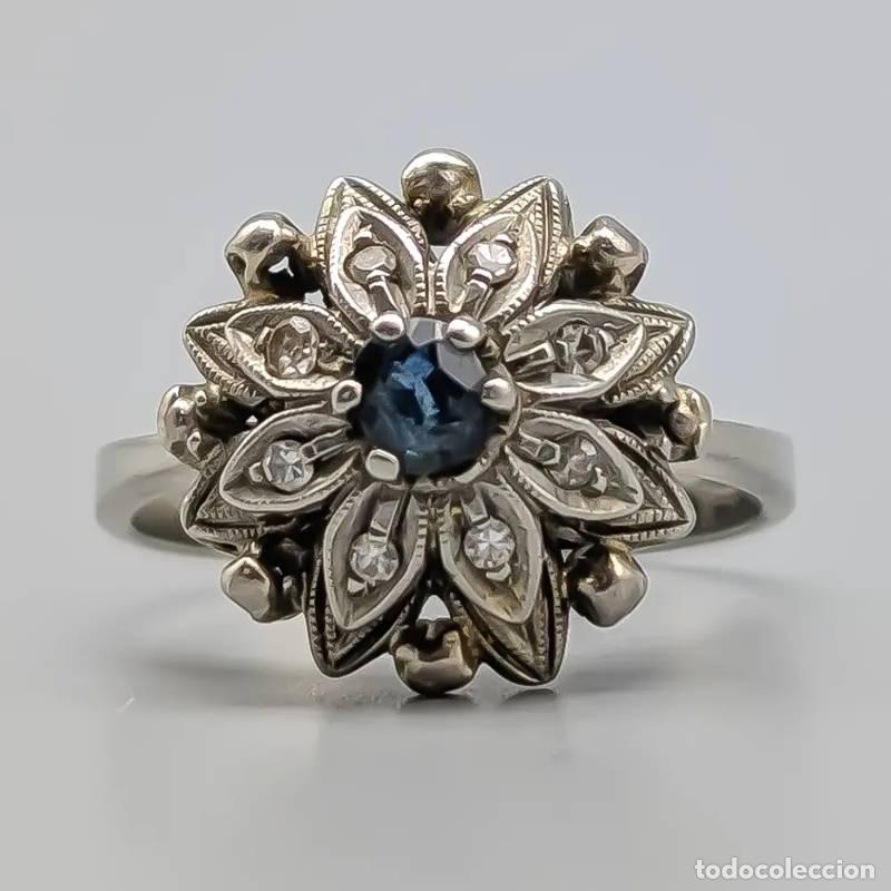 Joalharia: Anel de diamantes em ouro 18 quilates com p&eacute;rolas de cultura, 4,87 gramas, 18,75mm