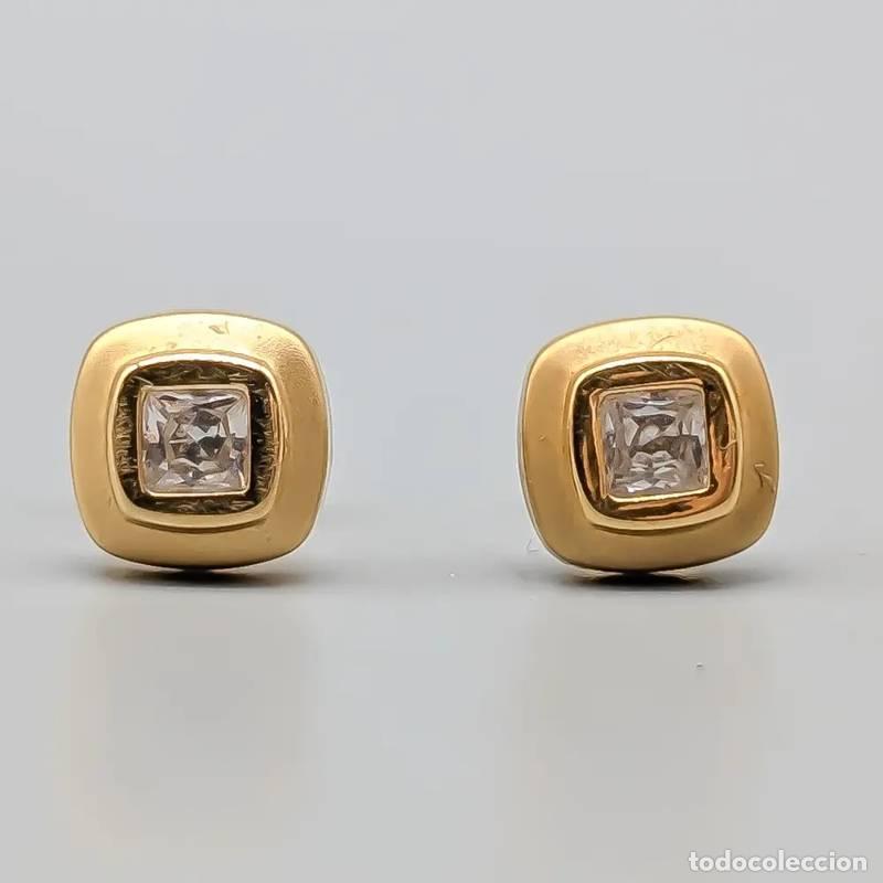 Joyeria: Brincos de diamante em ouro com R&ouml;da Stenar 18 quilates 1,14 gramas 2213mm