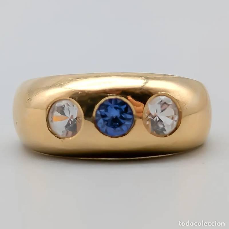 Joyeria: Anel em ouro 18 quilates com camafeu, 1,17 gramas, 16,25mm