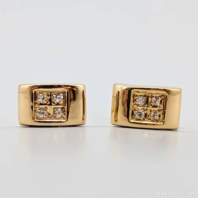 Joyeria: Brincos de diamante em ouro multicolorido 18 quilates, 1,86 gramas, 41mm