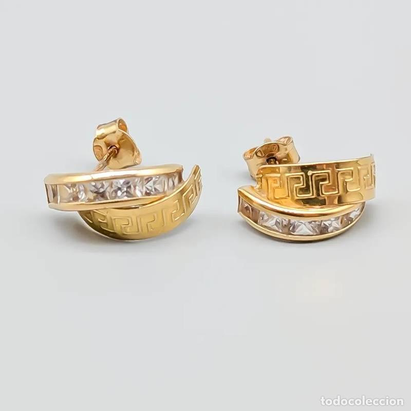 Joyeria: Brincos de diamante em ouro multicolorido 18 quilates, 4,44 gramas, 11mm