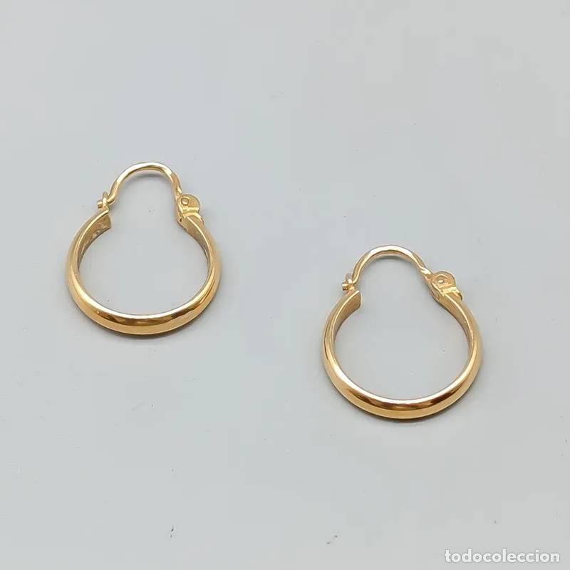 Joyeria: Argolas em ouro 18 quilates com diamantes, 8,5 gramas, 14mm