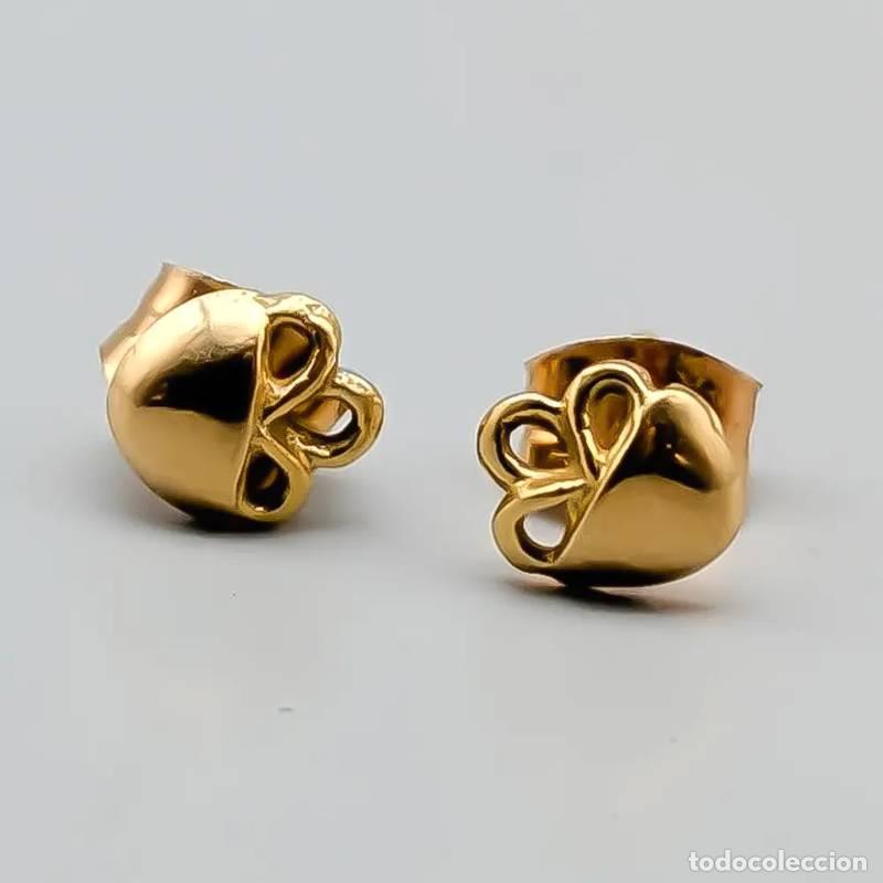 Joyeria: Brincos em ouro 18 quilates com camafeu, 4,23 gramas, 21mm