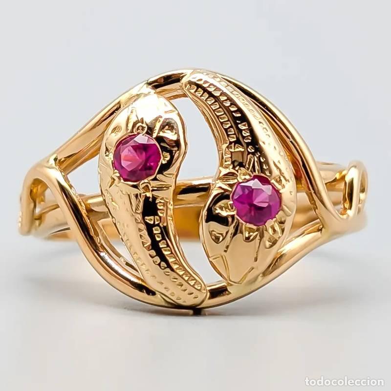 Schmuck: Anel em ouro 18 quilates com pedra azul, 5,76 gramas, 18,5mm