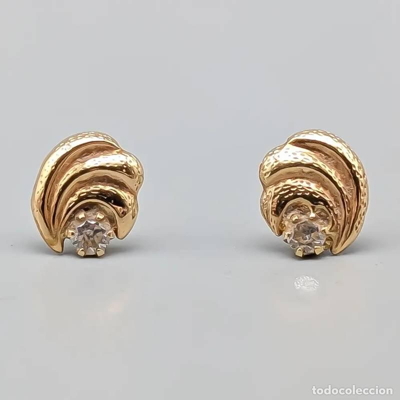 Joyeria: Brincos de diamante em ouro 18 quilates, 3,4 gramas, 15mm