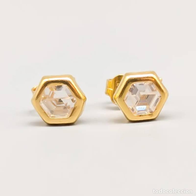 Joyeria: Brincos de diamante em ouro multicolorido 18 quilates, 3,35 gramas, 28mm