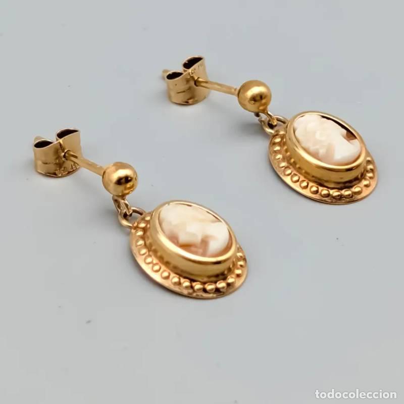 Joaillerie: Brincos em ouro 18 quilates, 1,01 gramas, 21mm