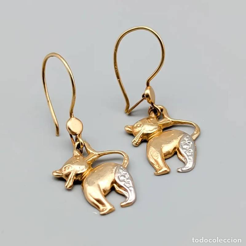 Jewelry: Brincos em ouro com pedras 18 quilates 2 gramas 22mm