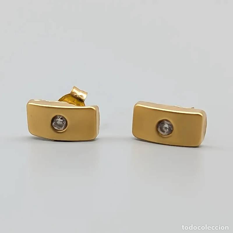 Joyeria: Brincos de diamante em ouro com safiras 18 quilates 1,69 gramas 8mm
