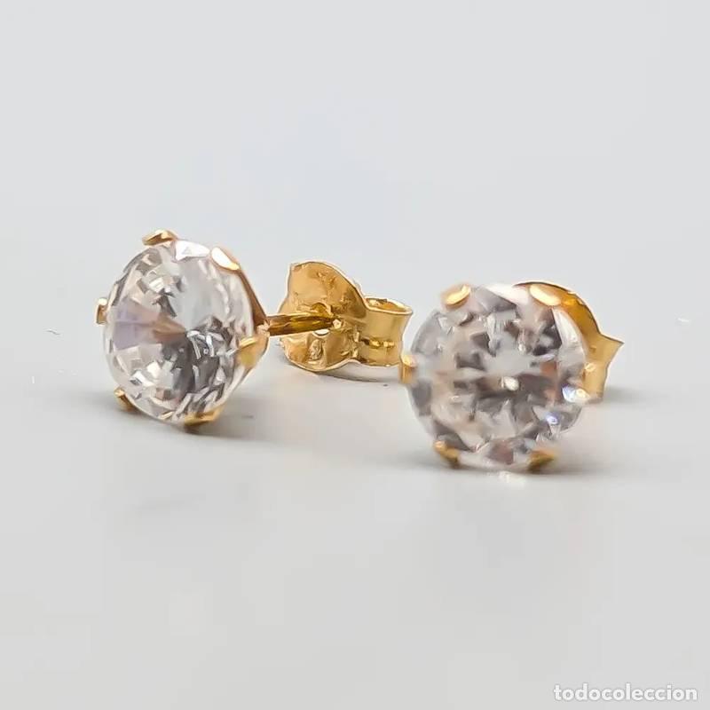 Joyeria: Brincos de diamante em ouro multicolorido 18 quilates, 2,28 gramas, 12mm