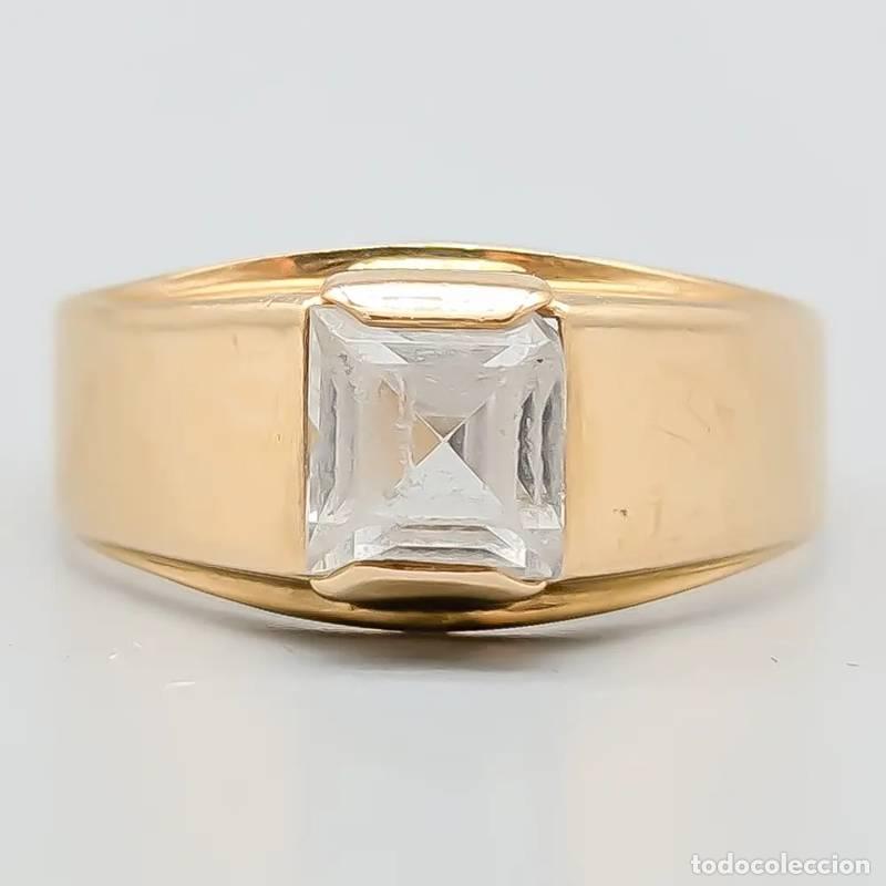 Joyeria: Anel duplo em ouro branco de 18 quilates com diamantes, 3,34 gramas, 16,75mm