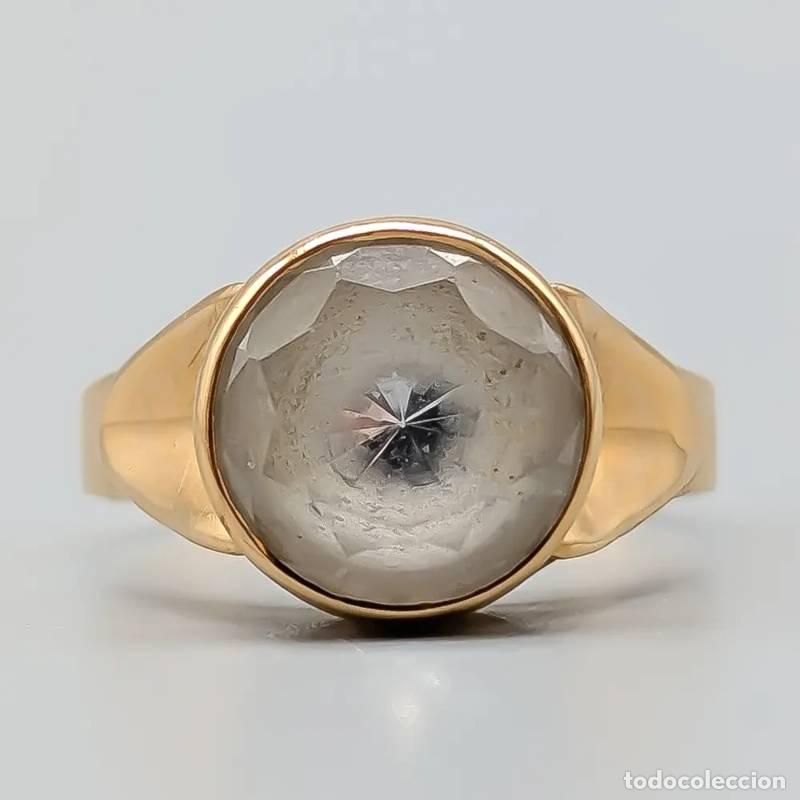 Joyeria: Anel em corrente X em ouro 18 quilates, 1,69 gramas, 16,75mm