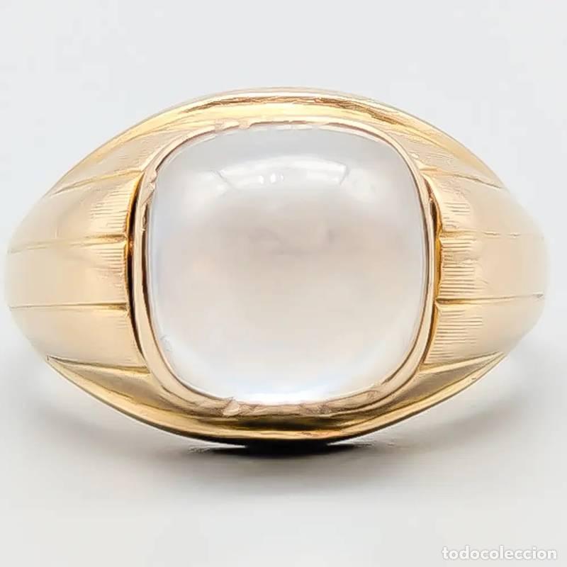 Joyeria: Anel em ouro 14 quilates com pedra vermelha, 5,16 gramas, 29,5mm