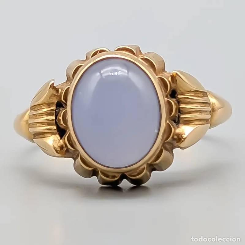 Joyeria: Anel em ouro 14 quilates com pedras brancas, 2,5 gramas, 17mm