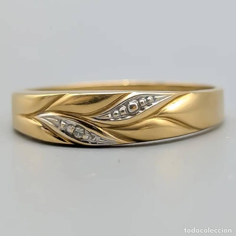 Jewelry: Anel de diamantes em ouro branco 18 quilates, 2,42 gramas, 16,75mm