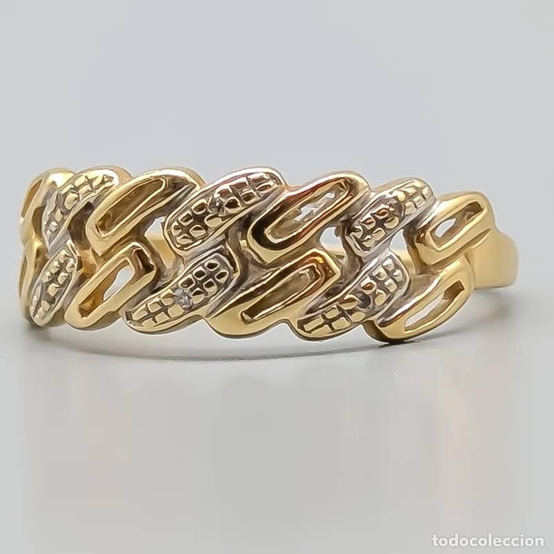 Jewelry: Anel de diamantes em ouro branco 18 quilates, 2,63 gramas, 16,75mm