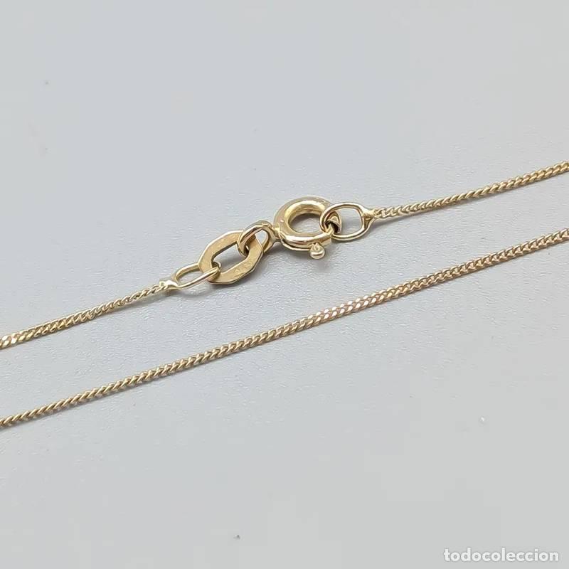 Jewelry: Corrente Box de 38 cm em Ouro 18 quilates com Pingente em Cedertr&auml;d 2,81 g