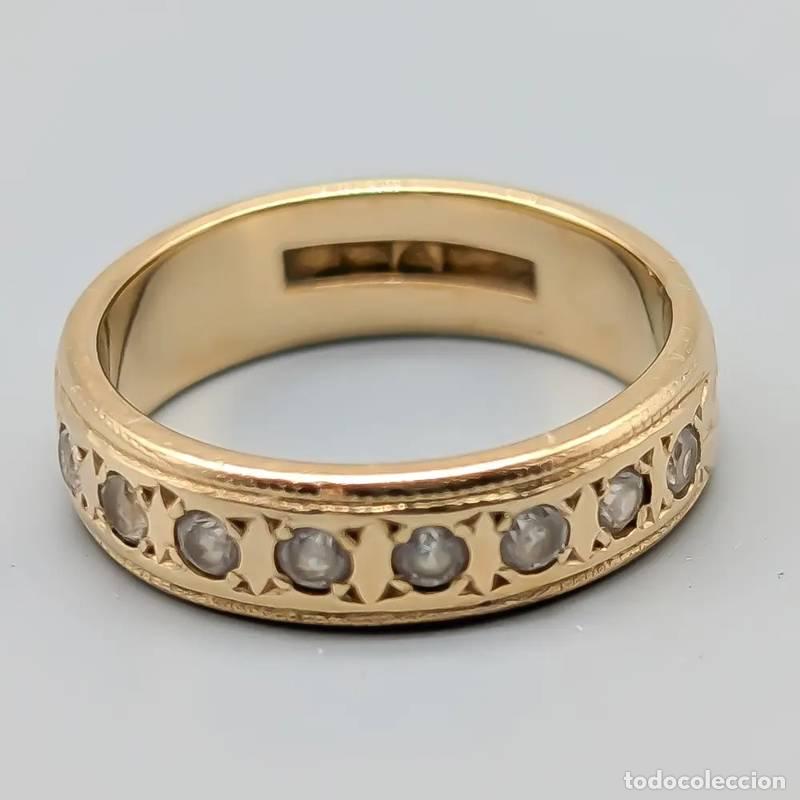 Joalharia: Anel em ouro 18 quilates com granada, 2,17 gramas, 17,5mm